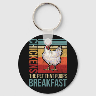 Porte-clés Poulet vintage Le Animal Qui Poops Petit Déjeuner