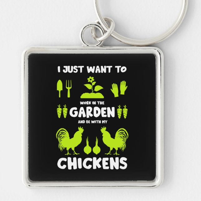 Porte-clés Poulets Et Jardinage (Devant)