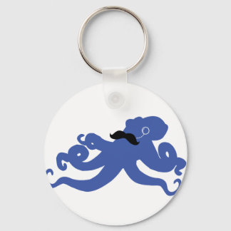 Porte-clés poulpe mustée avec un monocle