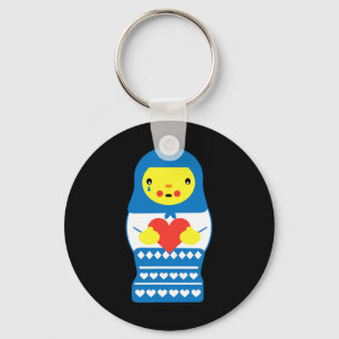Porte-clés Poupée Matriochka d'Ukraine pleure