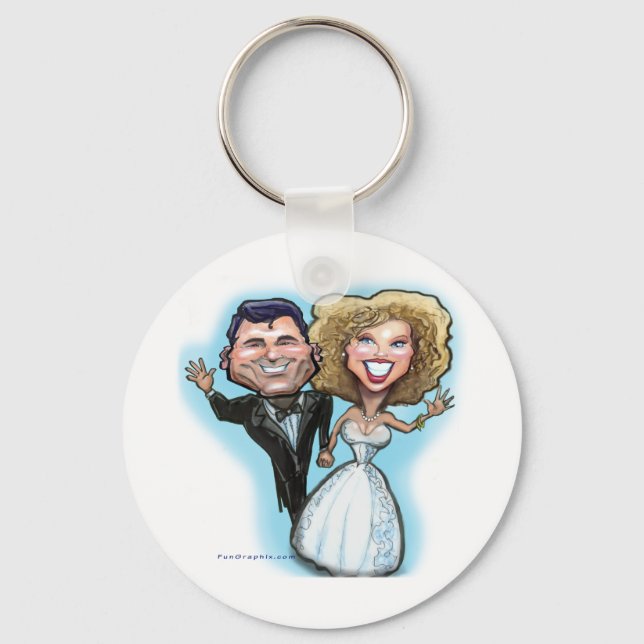 Porte-clés Poupées de gâteaux mariages (Recto)