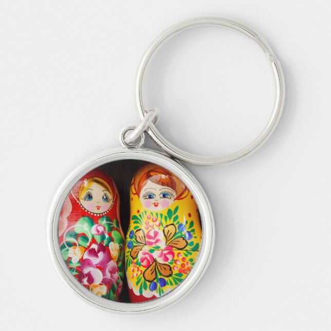 Porte-clés Poupées Matriochka Colorées (Devant)