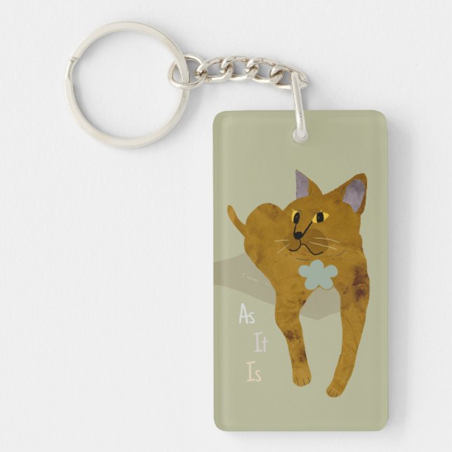 Porte-clés pour amateur de chats avec paroles de s (Devant)