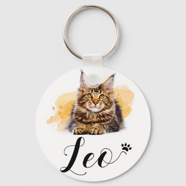 Porte-clés pour amateur de chats drôles – Cadeau p (Recto)