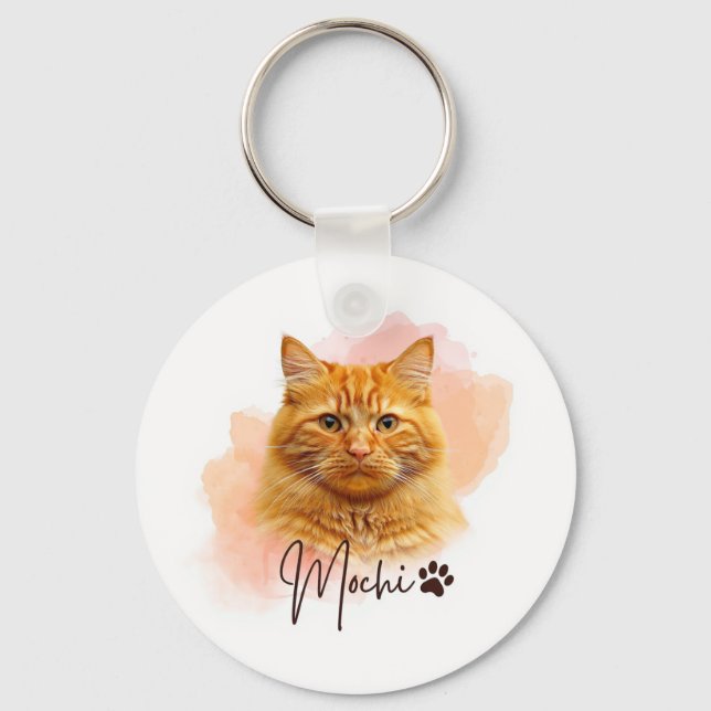 Porte-clés pour amateur de chats drôles – Mochi (Recto)