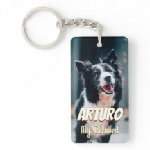 Porte-clés pour amateur de chiens Maman Papa anima