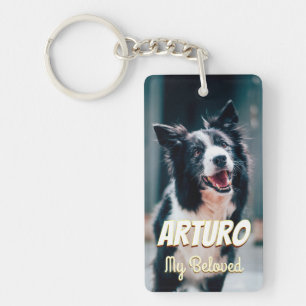 Porte-clés pour amateur de chiens Maman Papa anima