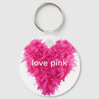 porte-clés pour boa en plumes roses