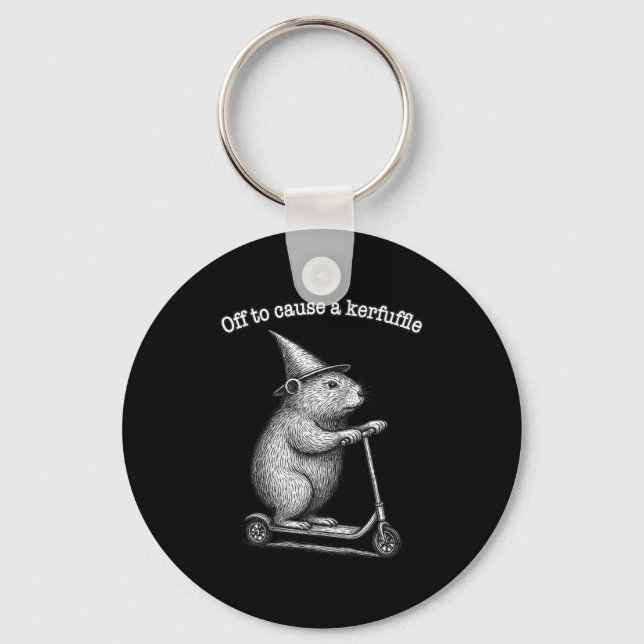 Porte-clés Pour Causer Une Effervescence Trottinette Marmotte (Recto)