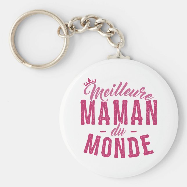 Porte-clés pour Mère - Meilleure Maman du Monde (Devant)