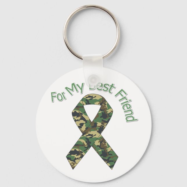 Porte-clés Pour mon meilleur ami Ruban militaire (Recto)