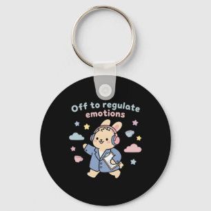 Porte-clés Pour réguler les émotions drôle de lapin Bunny Sco