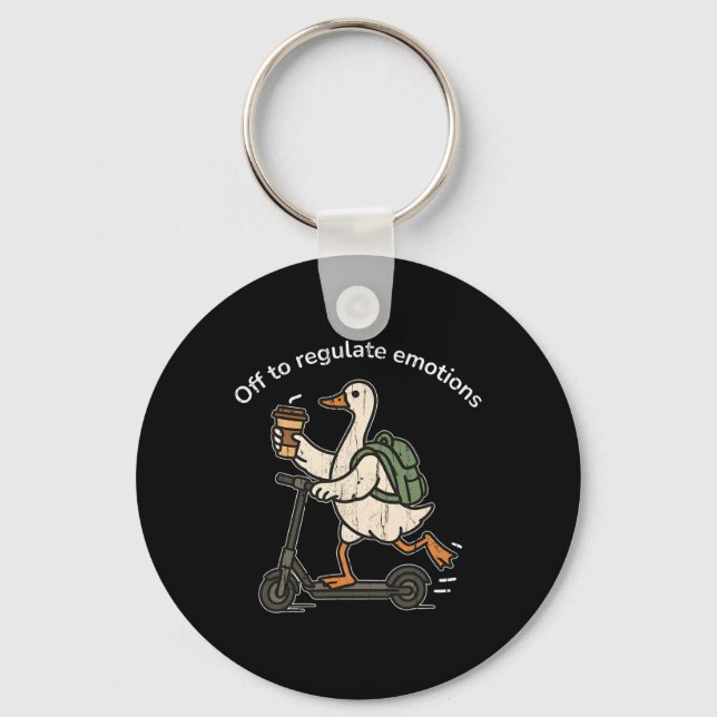 Porte-clés Pour réguler les émotions, santé mentale, drôle de (Recto)