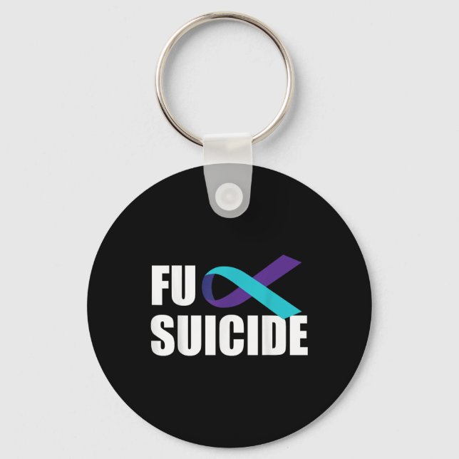 Porte-clés Pour Suicide Sensibilisation au suicide Ribbon Sui (Recto)