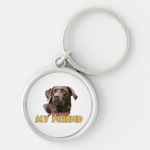 Porte-clés Pour toujours mon ami Chocolat Labrador Chien