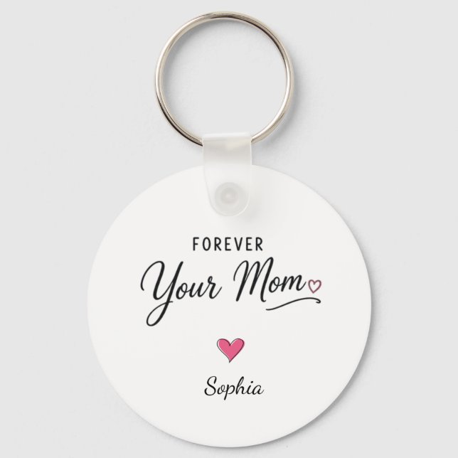 Porte-clés Pour toujours ta maman (Recto)