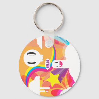 Porte-clés Pourquoi bonjour là !