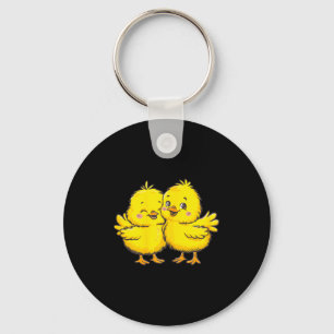 Porte-clés Poussin Bébé Poulet Fermier Fille de Ferme T-shirt