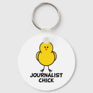 Porte-clés Poussin de journaliste