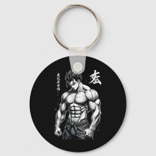 Porte-clés Powerlifter Japonais Style Anime Muscle Bodybuilde