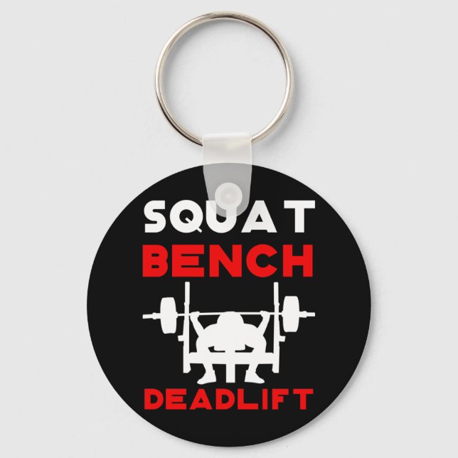 Porte-clés Powerlifting  Squat Bench Deadlift Weightlifting (Recto)