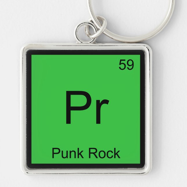 Porte-clés Pr - Tee Punk Rock drôle Symbole d'élément de chim (Devant)