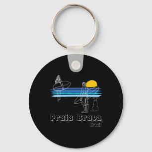 Porte-clés Praia Brava Brésil, Plage de surf type surf avec D