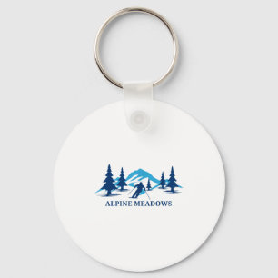 Porte-clés prairies alpines station de ski californie skieur 
