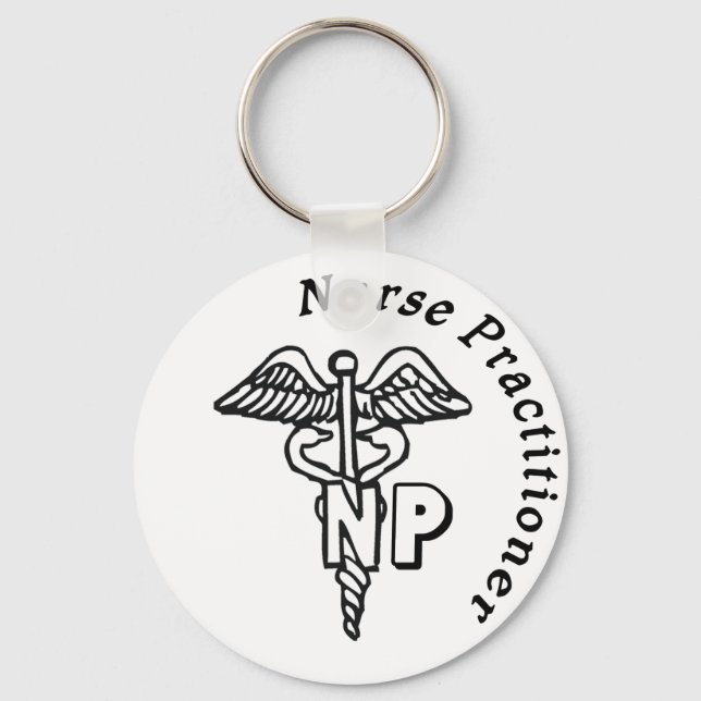 PORTE-CLÉS PRATICIEN DES INFIRMIÈRES DU LOGO DE NP CADUCEUS (Recto)