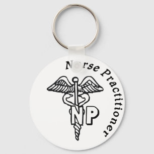 PORTE-CLÉS PRATICIENNE D'INFIRMIÈRE DE LOGO DU NP DE CADUCÉ