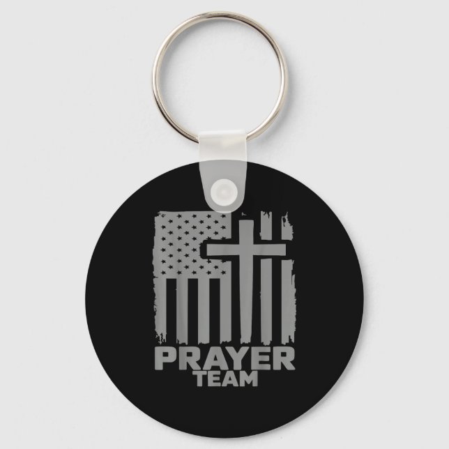 Porte-clés Prayer Team American Flag Christian Family Christi (Recto)