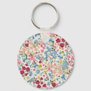 Porte-clés pré du milieu de l'été, motif plante en fleurs.