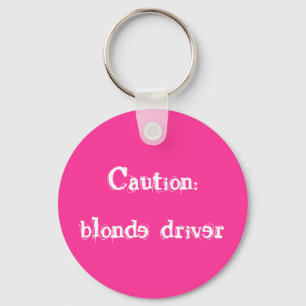 Porte-clés Précaution : conducteur blond
