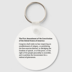 Porte-clés Premier amendement de la Constitution