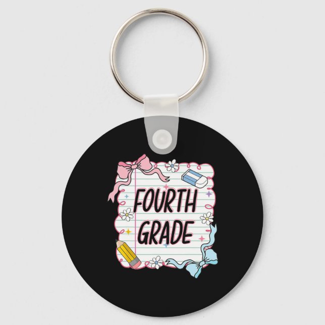 Porte-clés Premier Jour D'école Fillette Coquette1  (Recto)