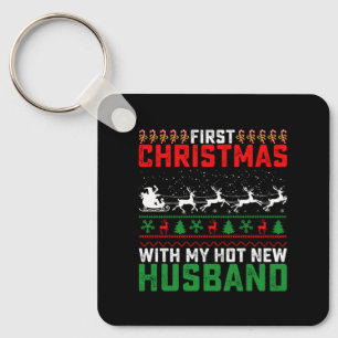Porte-clés Premier Noël avec mon nouveau mari chaud laid