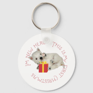 Porte-clés Premier Noël de chiot Westie