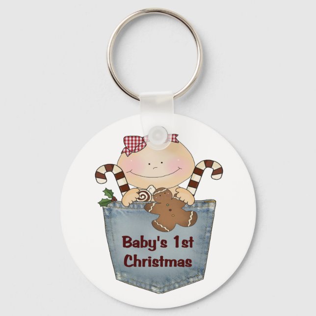 Porte-clés Premier Noël du bébé (Recto)