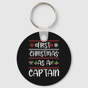 Porte-clés Premier Noël en tant que Capitaine Noël Hiver mign