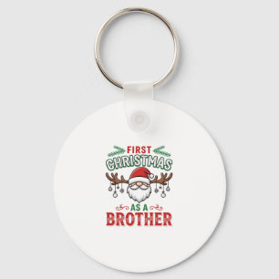 Porte-clés Premier Noël en tant que frère Santa Gnome