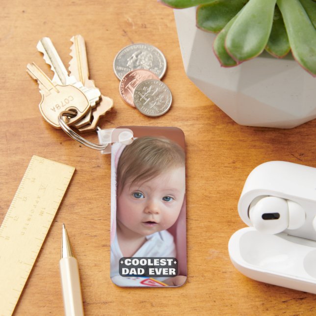 Porte-clés Première Fête des Pères Papa le Plus Cool Bébé Pho (Bureau)