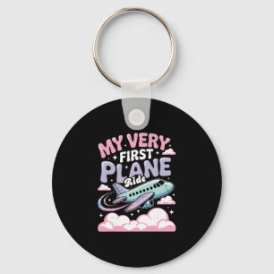 Porte-clés Première fois en avion pour une fille Enfants qui