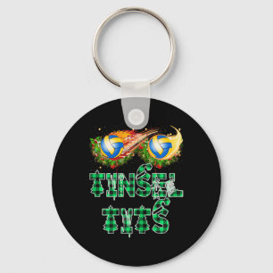 Porte-clés Premières Noël Drôle En Momma Tinsel Volleyball Ma