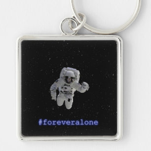 Porte-clés Premium Carré #foreveralone