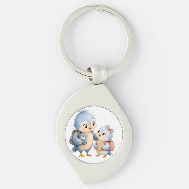 Porte-clés Premium Little Blue Birds (Devant)