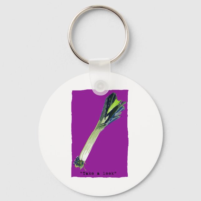 Porte-clés prendre un leek Fuchsia (Recto)