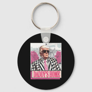 Porte-clés Prenez America Ck Daddy's Home Funny Pink Donald T