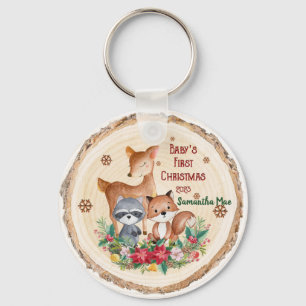 Porte-clés Prénom personnalisé de Noël du bébé Keepsaké