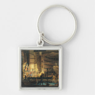 Porte-clés Préparation du paysage dans un théâtre