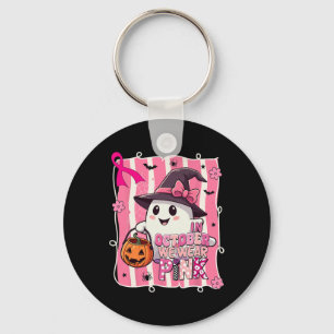 Porte-clés Preppy En Octobre Nous Portons Le Ghost Cancer Du